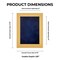 Classic Natural Wood Shadow Box Frame with Acrylic Front - Navy Blue Suede Backing, 30 Sizes
